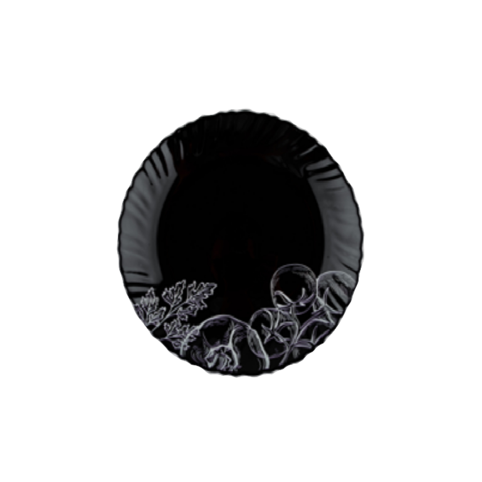 Тарелка Vittora Овочевий Етюд Black Wave десертна 19 см (V-190Bvs)
