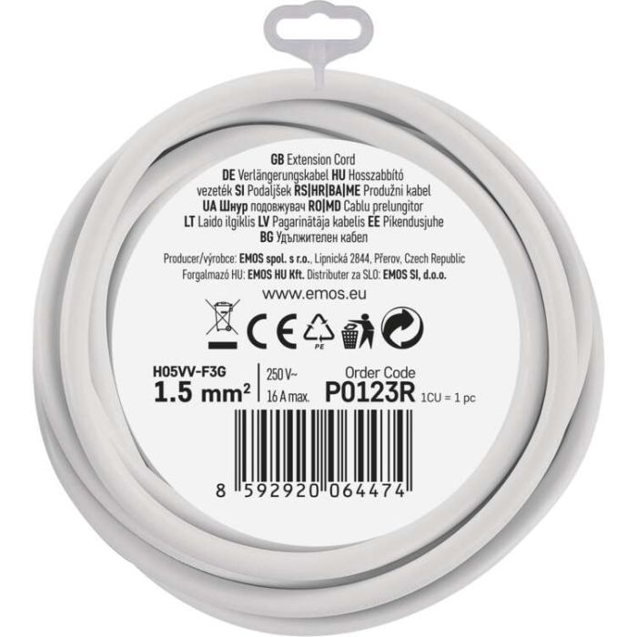 Сетевой удлинитель EMOS P0123R изображение 4
