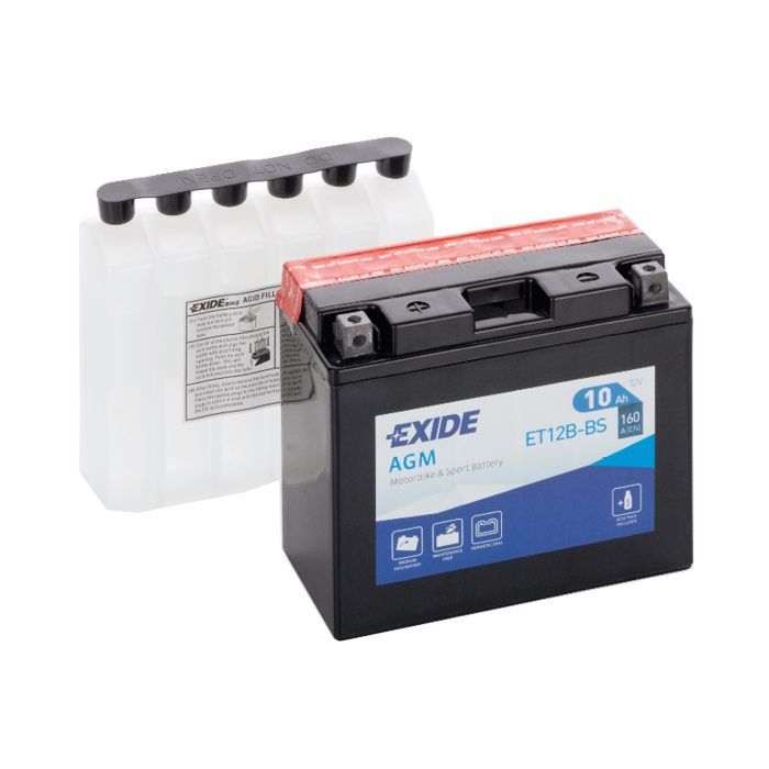 Аккумулятор автомобильный EXIDE AGM 10Ah (+/-) (160EN) (ET12B-BS)