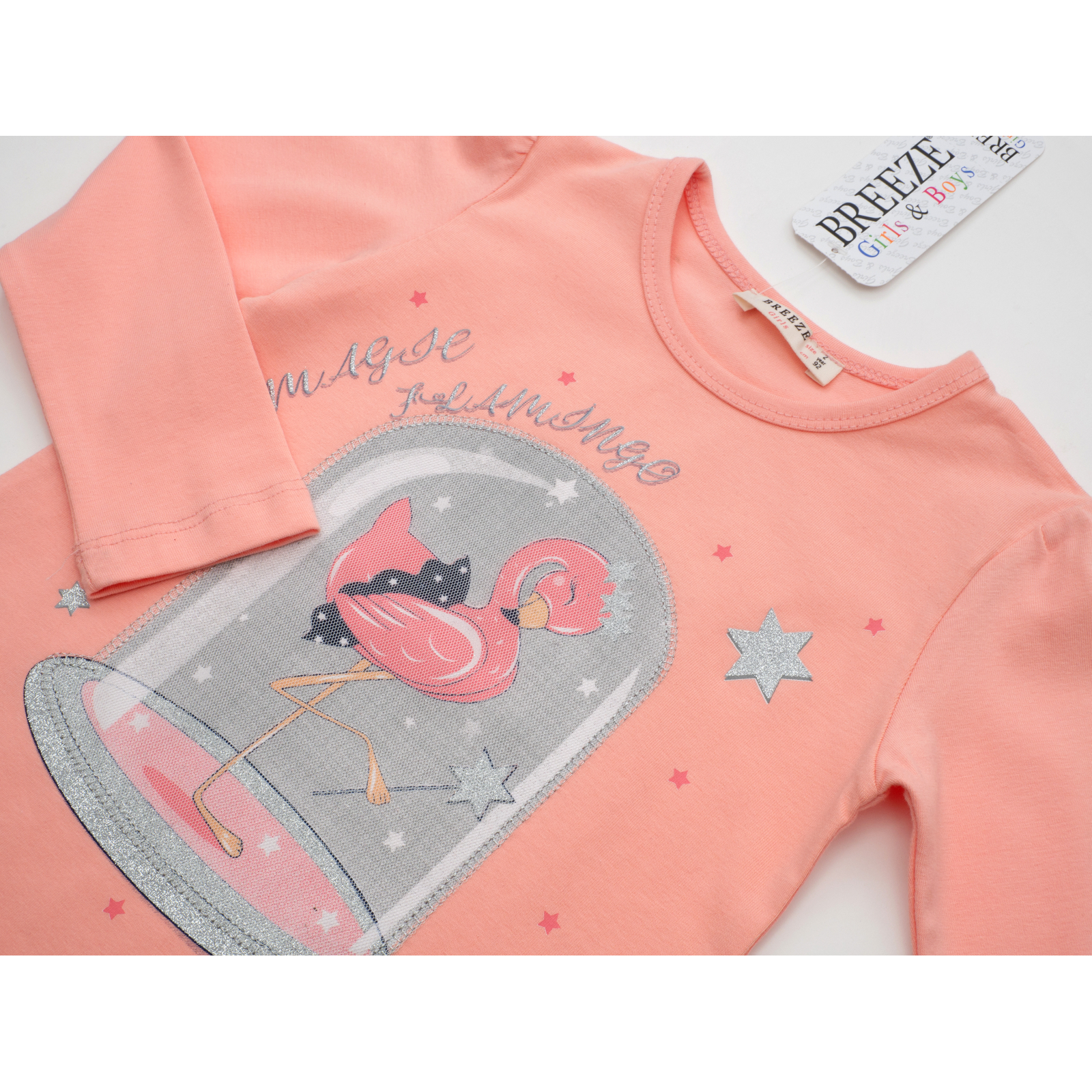 Набор детской одежды Breeze с фламинго (12772-92G-peach) изображение 7