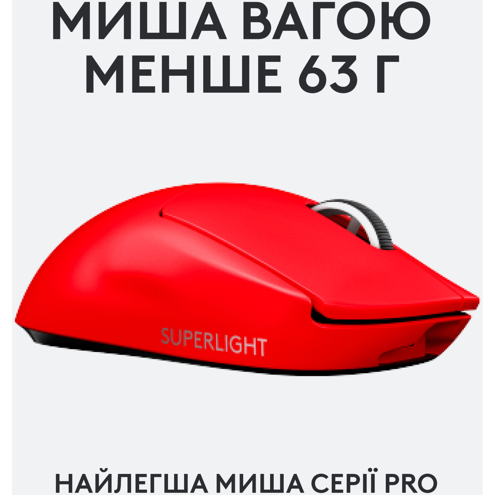 Мишка Logitech G Pro X Superlight Wireless Red (910-006784) зображення 2