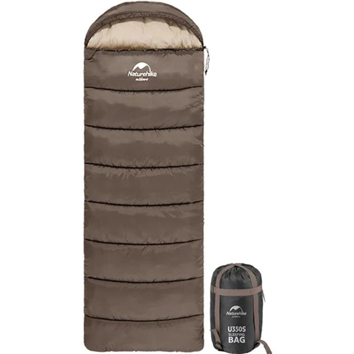 Спальный мешок Naturehike U150 NH20MSD07 Brown Left (6927595764381-L)