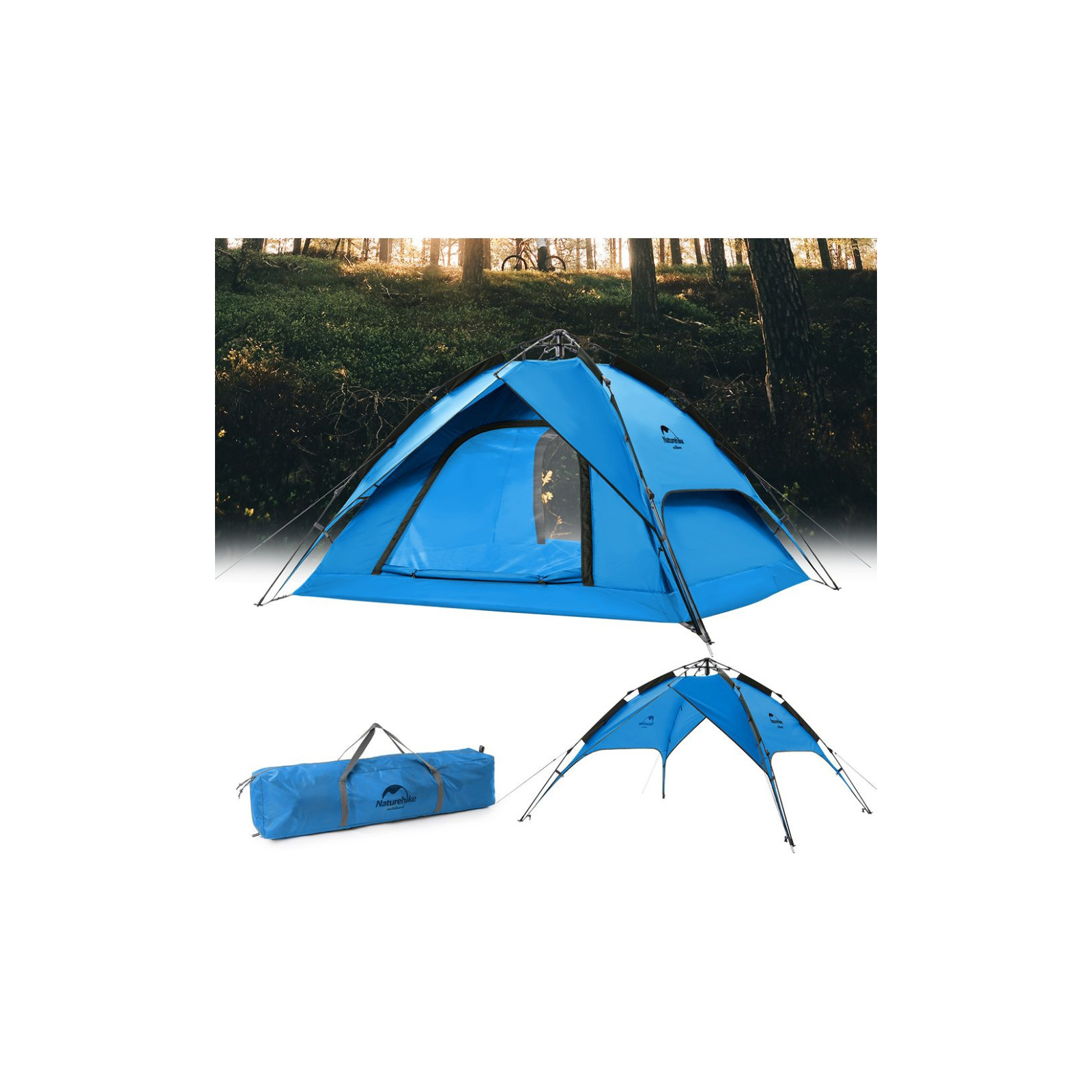 Палатка Naturehike NH21ZP008 4x Blue (6927595777558) изображение 2