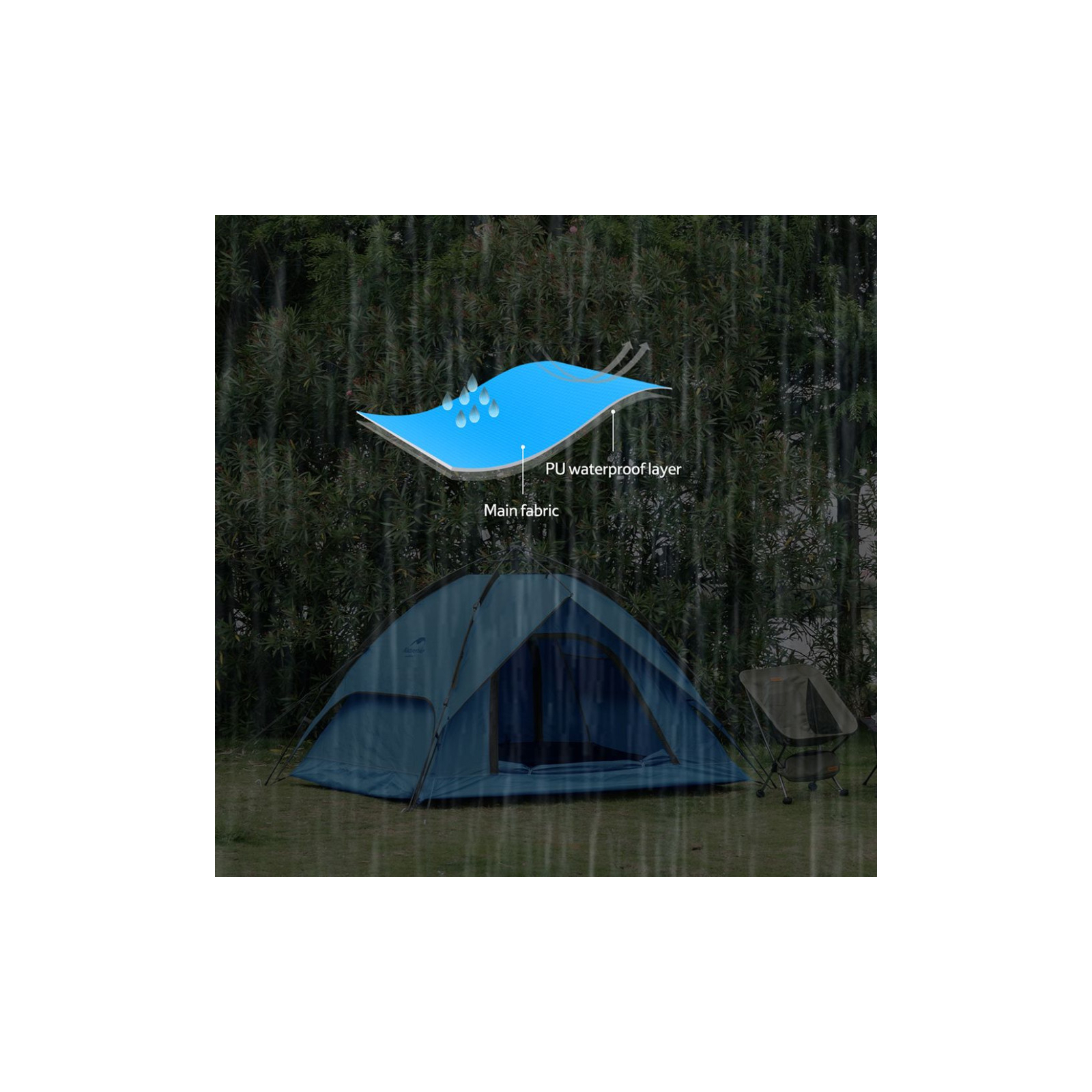 Палатка Naturehike NH21ZP008 4x Blue (6927595777558) изображение 7