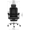 Офисное кресло GT Racer X-8002 Black изображение 10