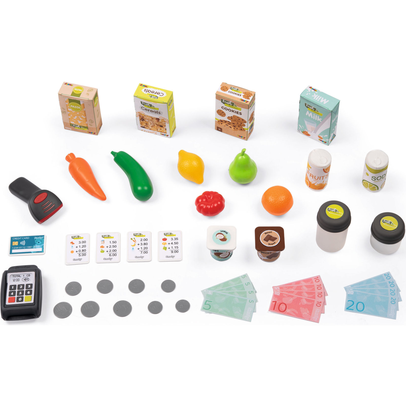 Ігровий набір Smoby Інтерактивний супермаркет Фреш з кошиком та сканером зі світловими та звуковими ефектами (350233) зображення 2