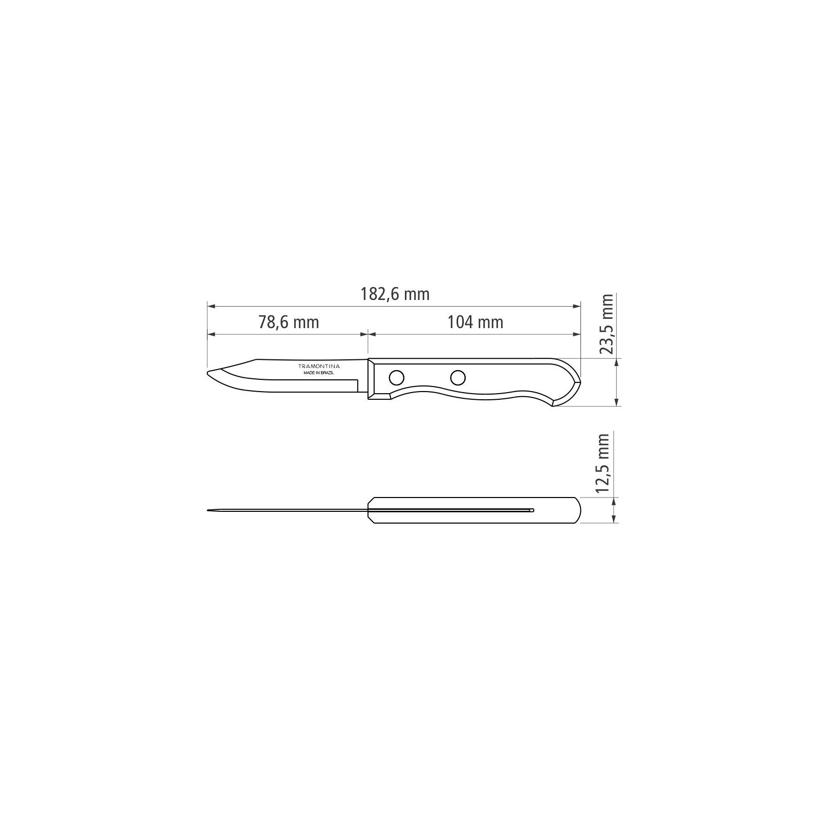 Кухонный нож Tramontina Dynamic Vegetable 8 cм (22310/103) изображение 4