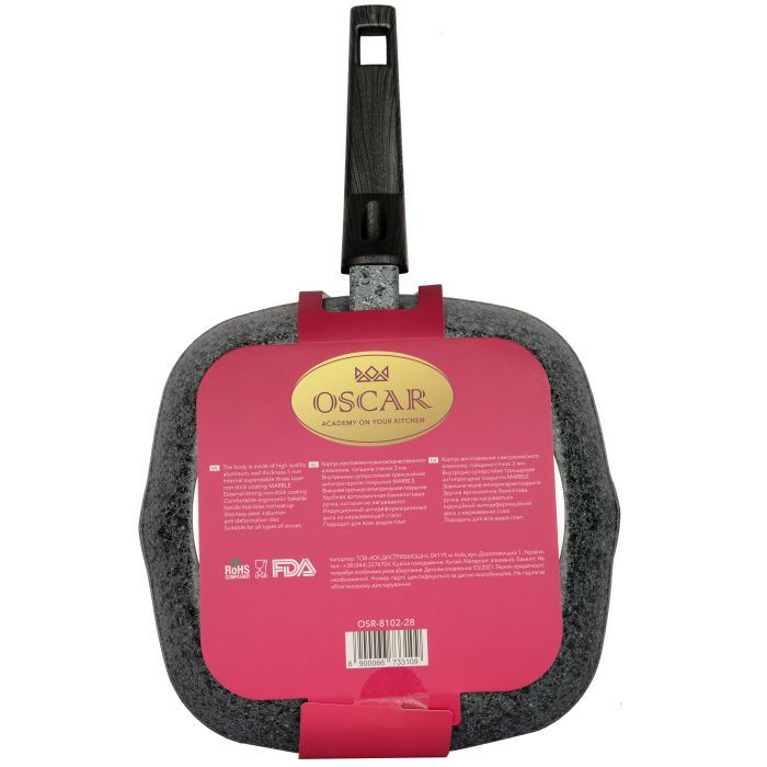 Сковорода Oscar Master Grill 28 см (OSR-8102-28) изображение 4