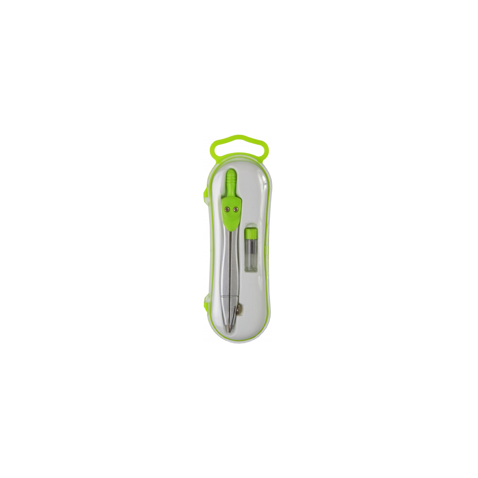 Циркуль Economix с запасными грифелями, зеленый (E81409)