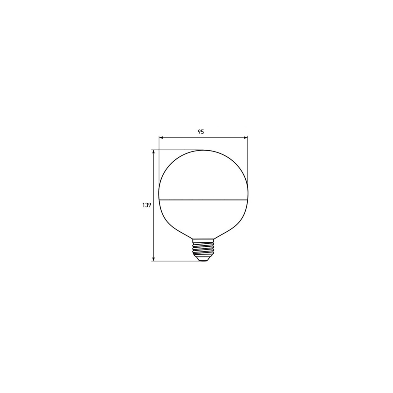 Лампочка Eurolamp LED G95 15W E27 4000K 220V (LED-G95-15274(P)) изображение 3
