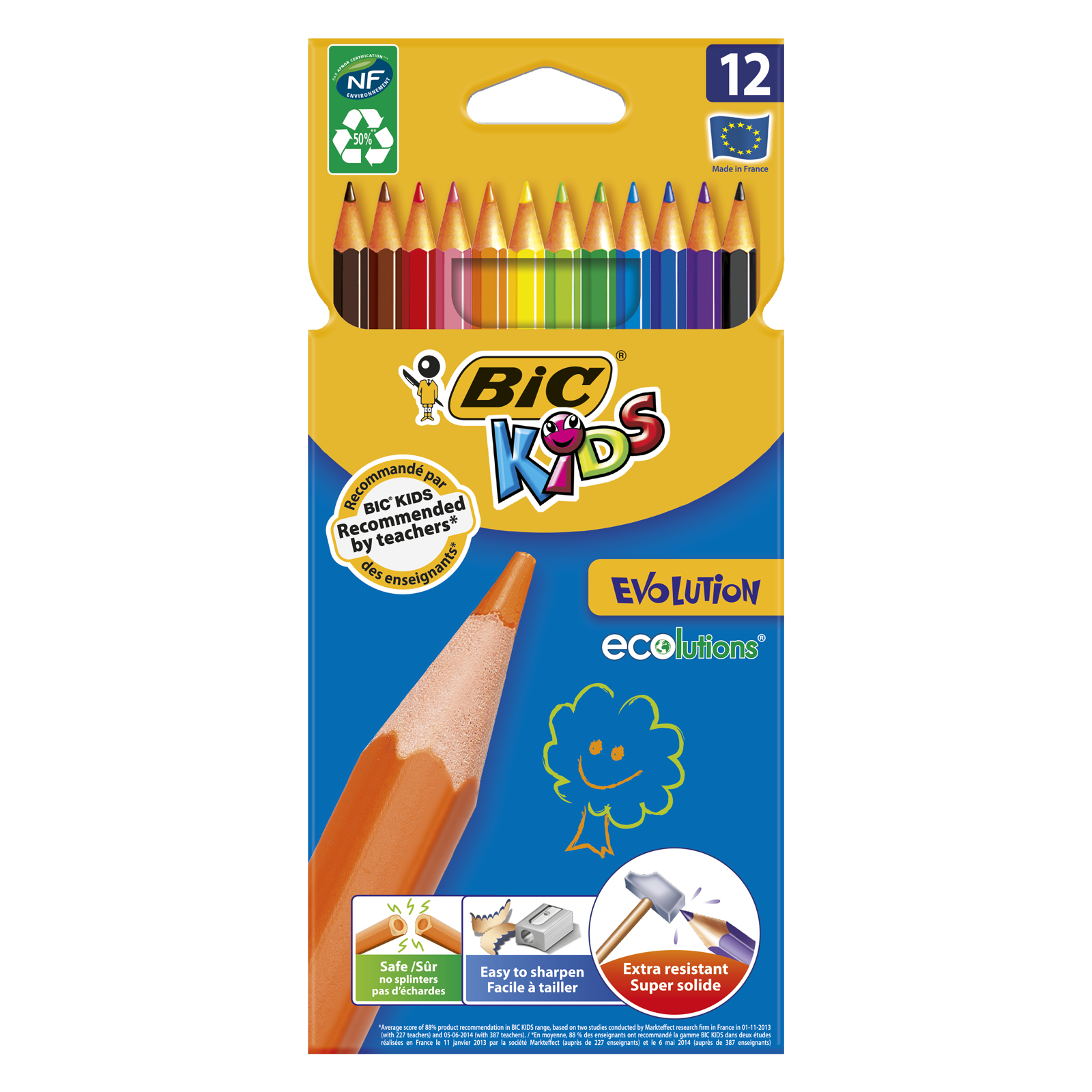Олівці кольорові Bic Kids Evolution 12 шт (bc82902912)