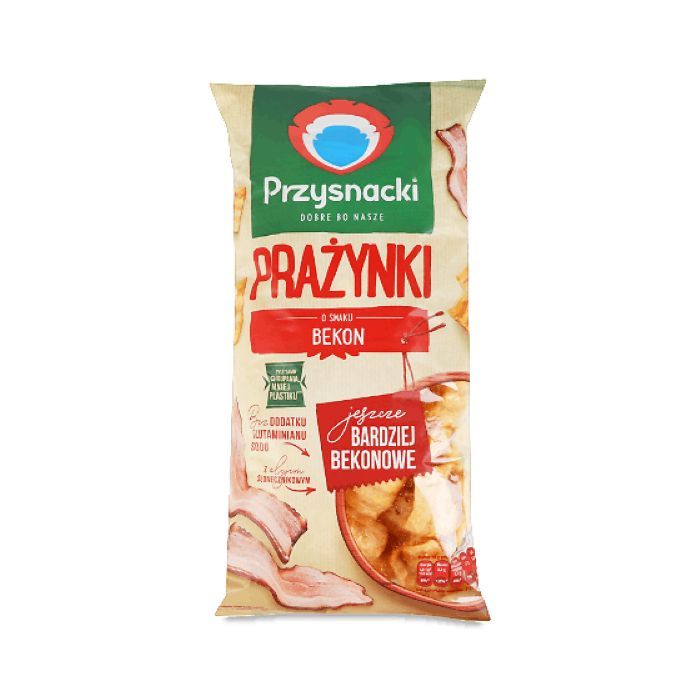 Чіпси Przysnacki картопляно-пшеничні зі смаком бекону 120 г (5900073020217)