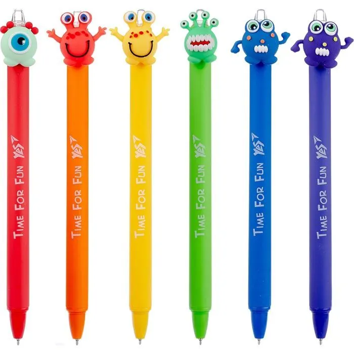 Ручка шариковая Yes Funny monsters автоматическая 0,7 мм синяя (412006) изображение 2