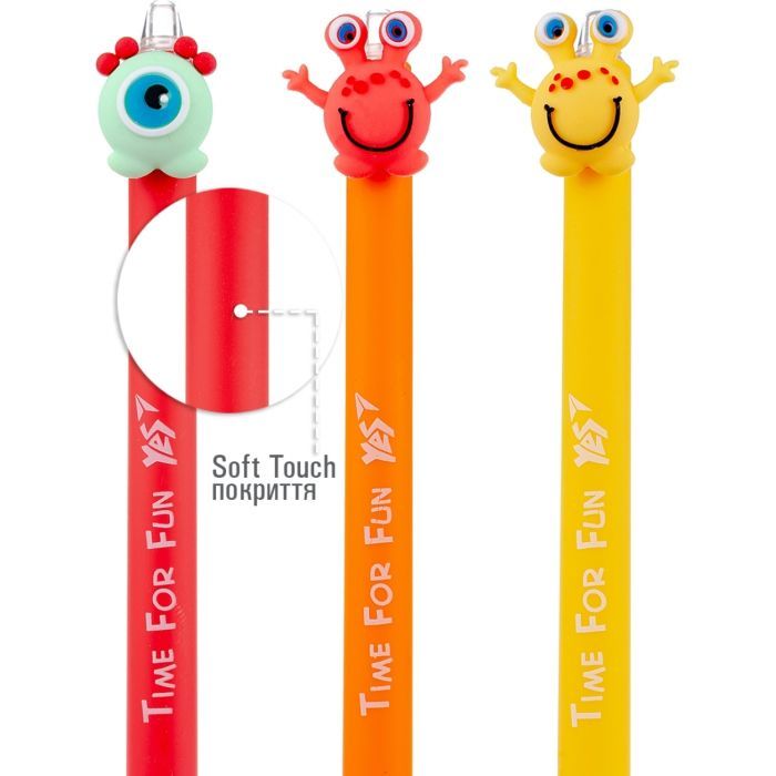 Ручка кулькова Yes Funny monsters автоматична 0,7 мм синя (412006) зображення 4