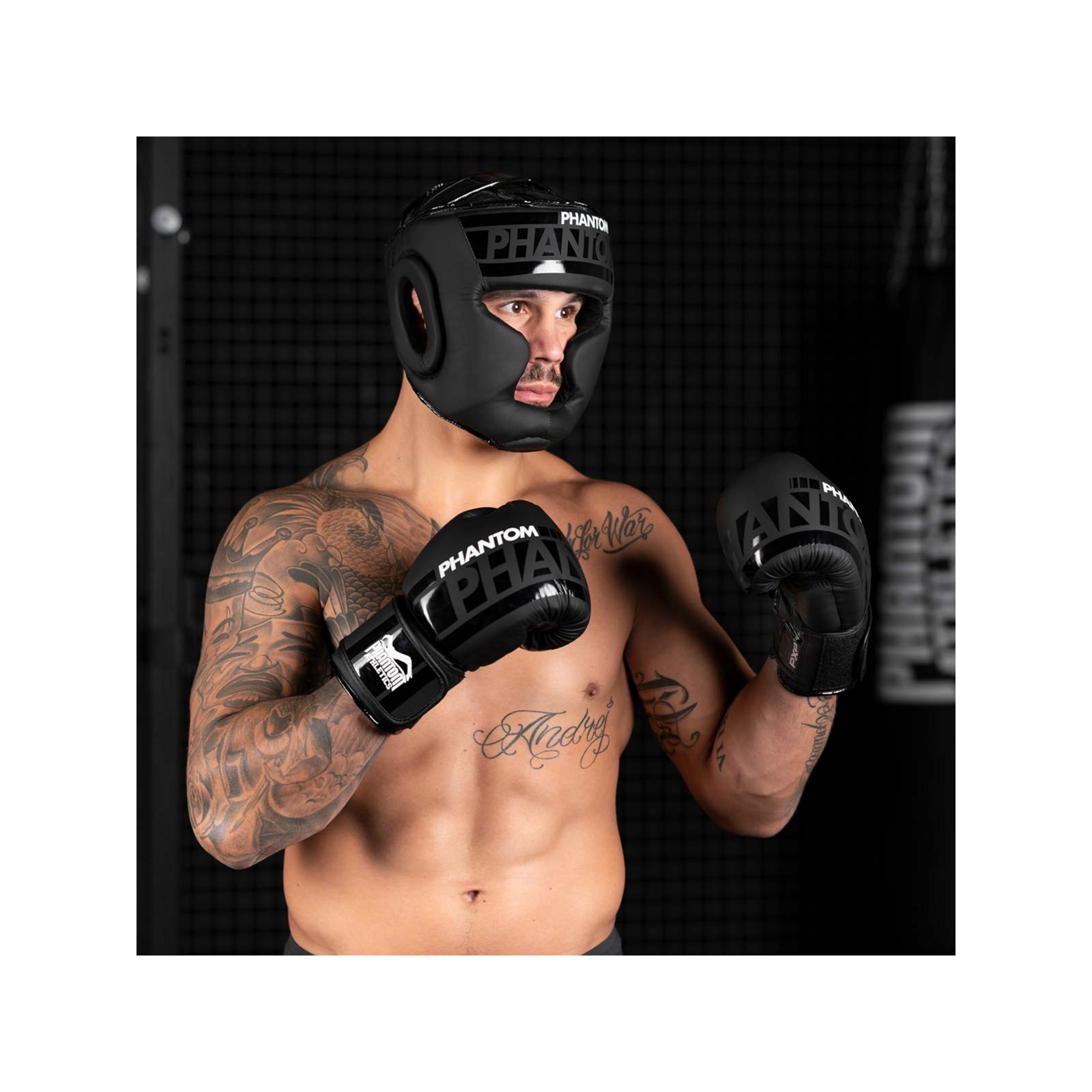 Боксерский шлем Phantom APEX Full Face Black (PHHG2026) изображение 4
