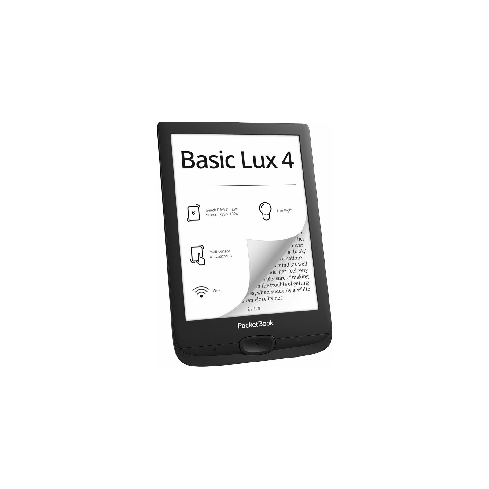 Електронна книга Pocketbook 618 Basic Lux 4, Black (PB618-P-CIS) зображення 2