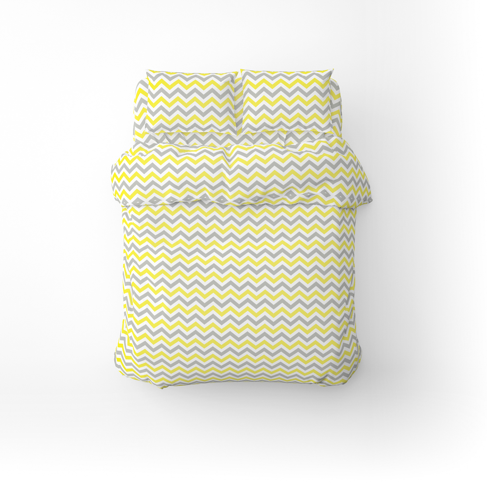 Постельное белье Home Line Зиг заг серо-желтый бязь полуторный (173838)