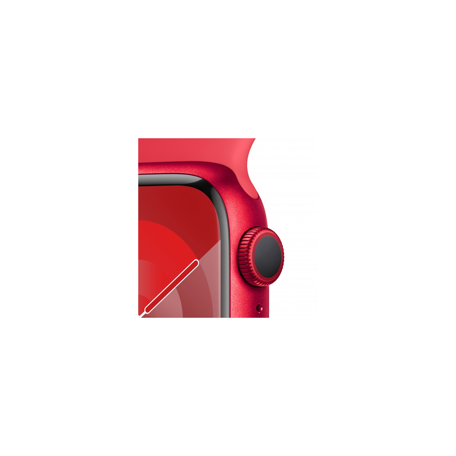 Смарт-годинник Apple Watch Series 9 GPS 41mm (PRODUCT)RED Aluminium Case with (PRODUCT)RED Sport Band - S/M (MRXG3QP/A) зображення 3