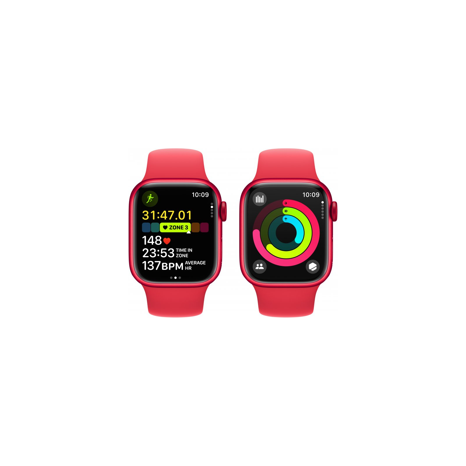 Смарт-часы Apple Watch Series 9 GPS 41mm (PRODUCT)RED Aluminium Case with (PRODUCT)RED Sport Band - S/M (MRXG3QP/A) изображение 8