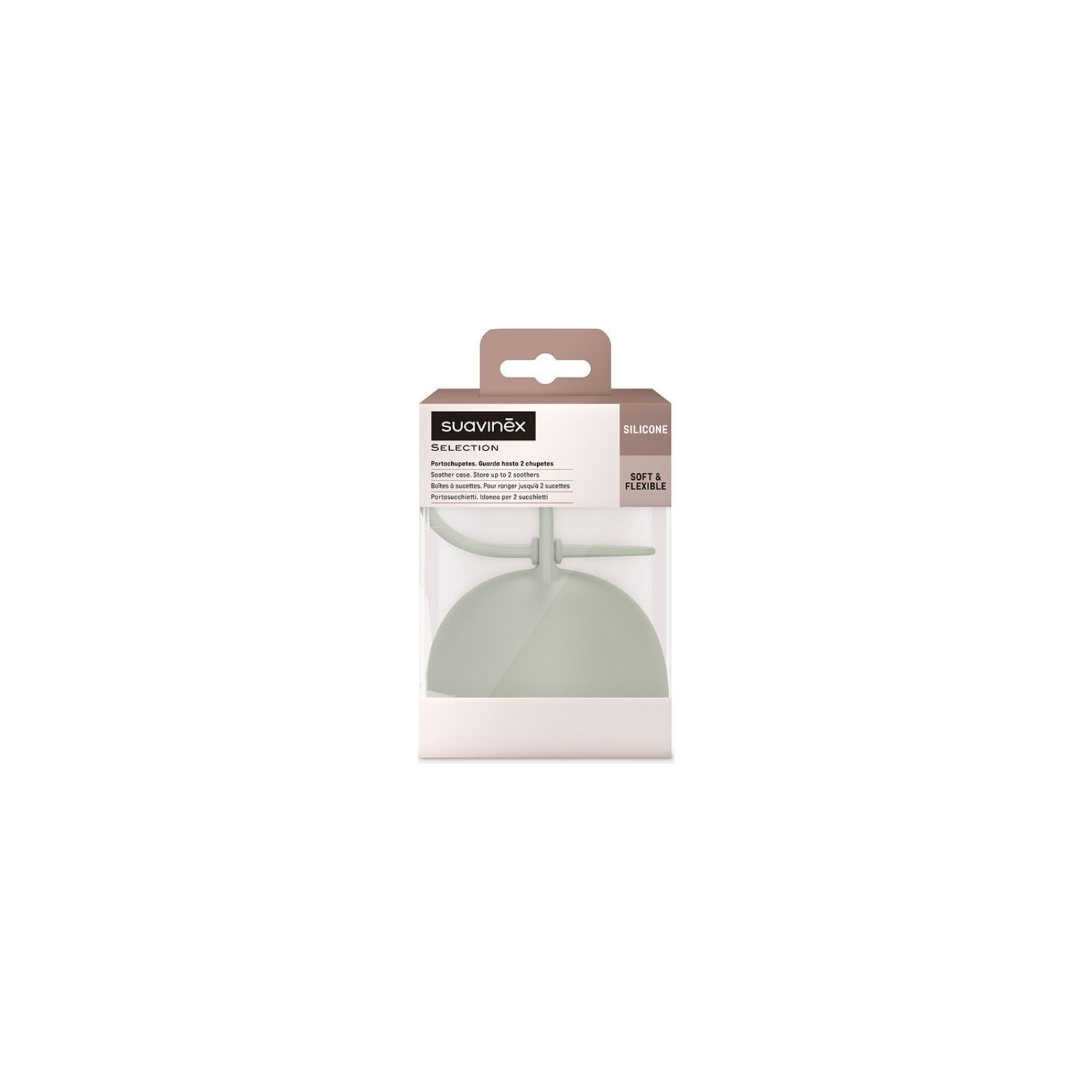 Контейнер для пустышек Suavinex Colour Essence силиконовый, зеленый (401536) изображение 3