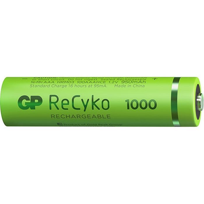 Аккумулятор Gp AAA 950mAh ReCyko (1000 Series, 4 battery pack) (100AAAHCE-EB4 / 4891199186585) изображение 2