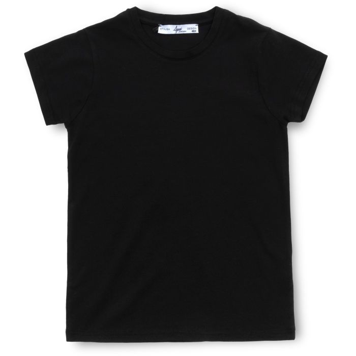 Футболка детская A-Yugi базовая (4154-140B-black)