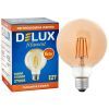 Лампочка Delux Globe G95 6Вт E27 2700К amber filament (90016727) зображення 3