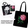 Набор для творчества Rosa экосумка-раскраска, черная, Нежный пион 38х42см (4823098539742) изображение 3