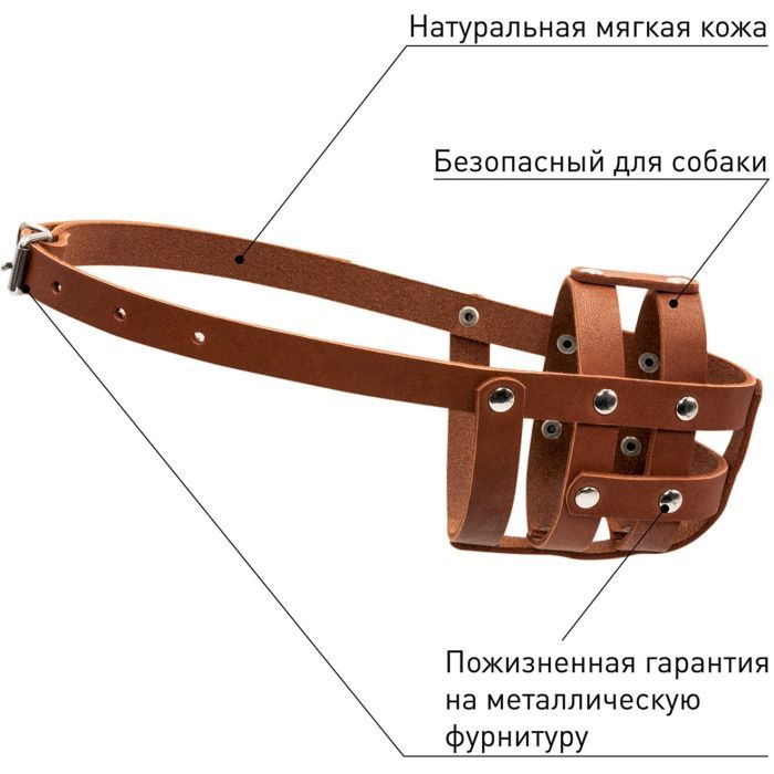 Намордник для собак Collar мягкий №0 (спаниель) черный (06331) изображение 4