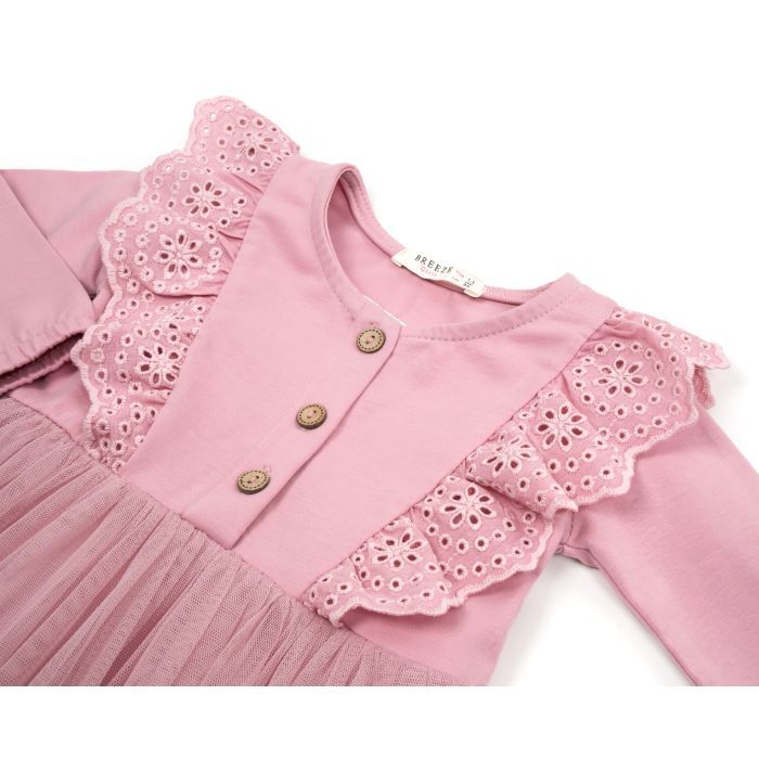 Платье детское Breeze с кружевом и фатиновой юбкой (17805-98G-lilac) изображение 3