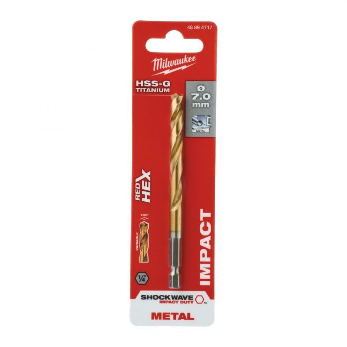 Сверло Milwaukee по металлу RedHEX HSS-G TiN, 12,0 мм (48894727) изображение 3