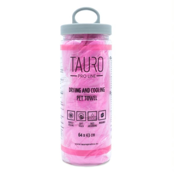 Полотенце для животных Tauro Pro Line для сушки и охлаждения 64х43 см розовый (JOY63239)
