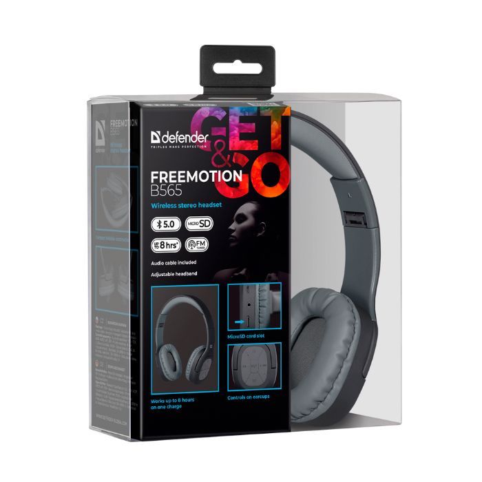Наушники Defender FreeMotion B565 Bluetooth Gray (63565) изображение 7