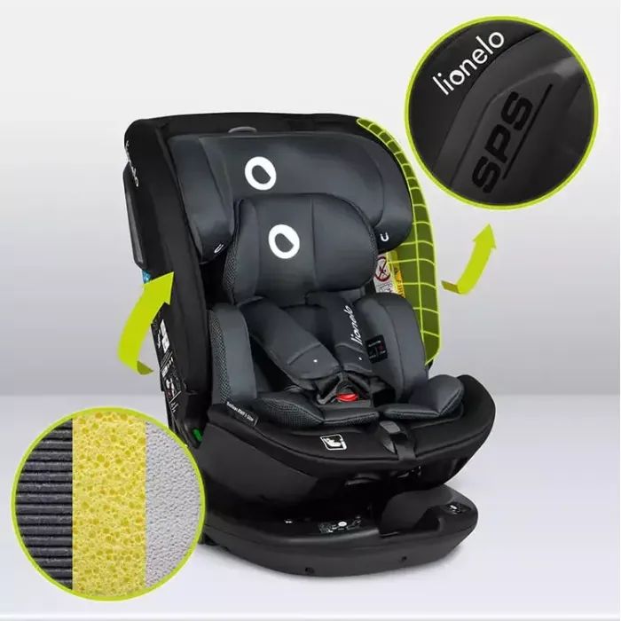 Автокрісло Lionelo Bastiaan RWF i-Size Black Carbon, чорне (LO-BASTIAAN RWF I-SIZE BLACK CARBON) зображення 10