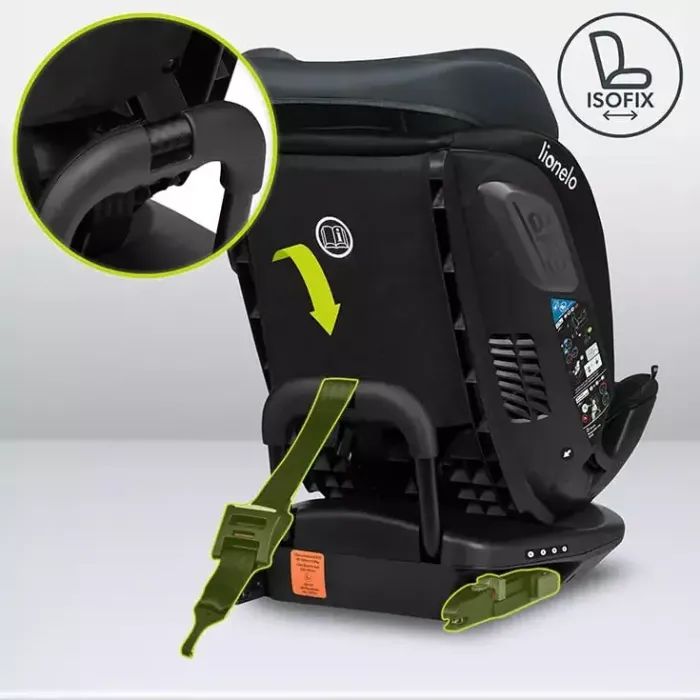 Автокрісло Lionelo Bastiaan RWF i-Size Black Carbon, чорне (LO-BASTIAAN RWF I-SIZE BLACK CARBON) зображення 9