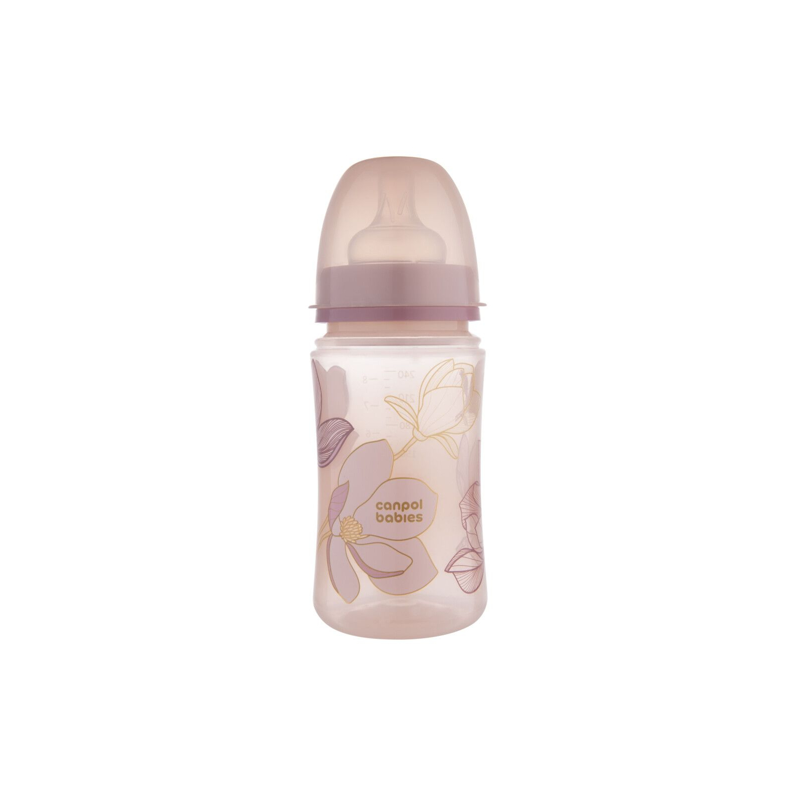 Бутылочка для кормления Canpol babies Easystart GOLD 240 мл антикол. с широким отверстием, розовая (35/240_pin)