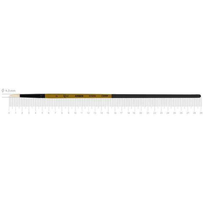 Пензлик для малювання Rosa Щетина кругла, AMBER 2306R, №8 (4823098533252)