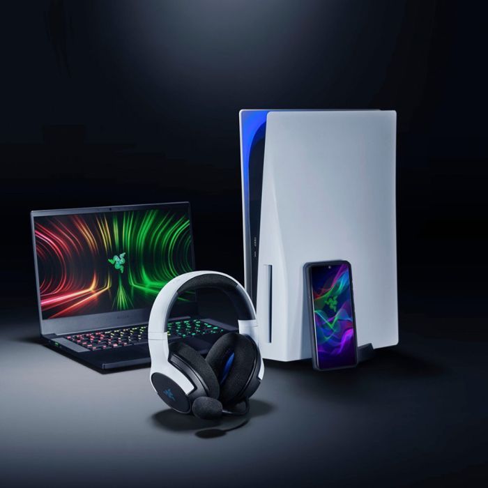 Наушники Razer Kaira Hyperspeed for PS5 Bluetooth White/Black (RZ04-03980200-R3G1) изображение 9