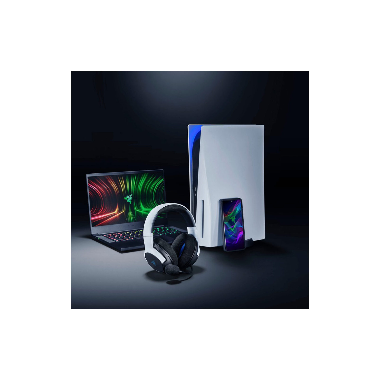 Навушники Razer Kaira Hyperspeed for PS5 Bluetooth White/Black (RZ04-03980200-R3G1) зображення 9