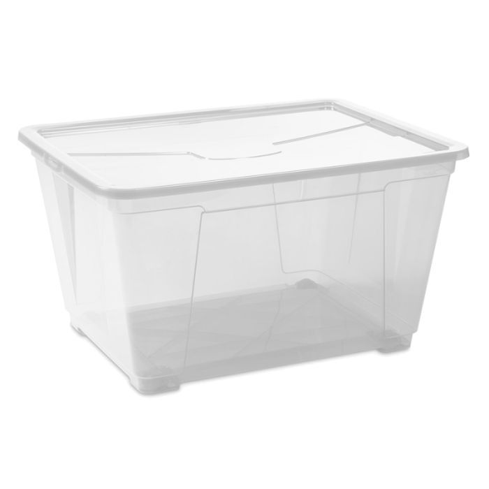 Контейнер для хранения DEA home Easy прямоугольный на колесах Прозрачный 140 л (20084)
