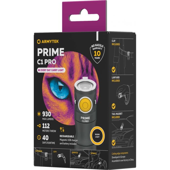 Ліхтар Armytek Prime C1 Pro Marnet USB Warm (F07901W) зображення 3