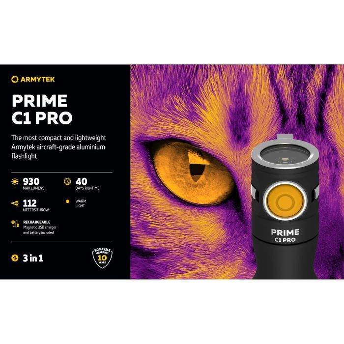 Ліхтар Armytek Prime C1 Pro Marnet USB Warm (F07901W) зображення 4