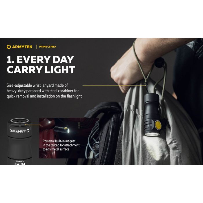 Ліхтар Armytek Prime C1 Pro Marnet USB Warm (F07901W) зображення 6