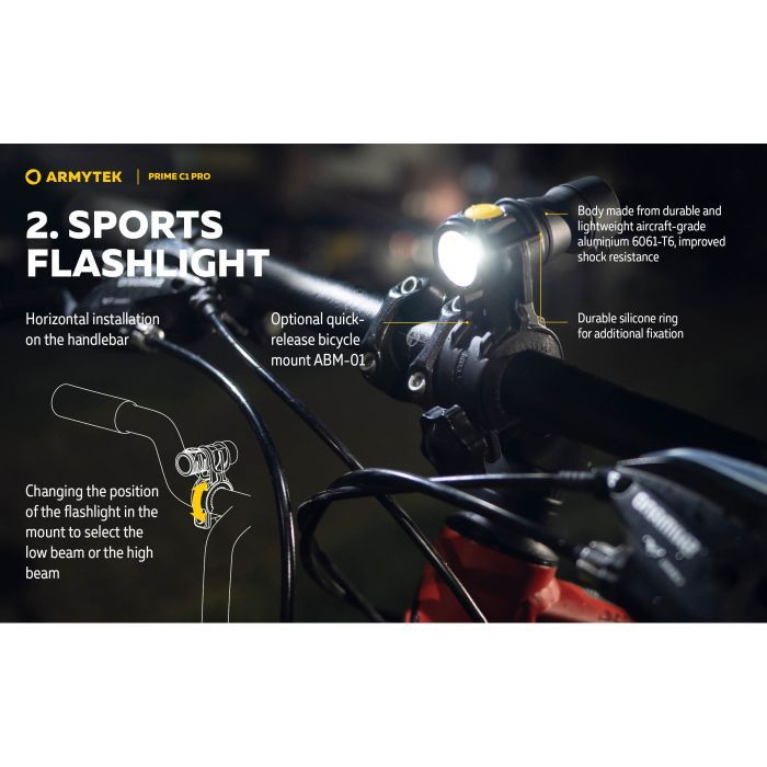 Ліхтар Armytek Prime C1 Pro Marnet USB Warm (F07901W) зображення 8