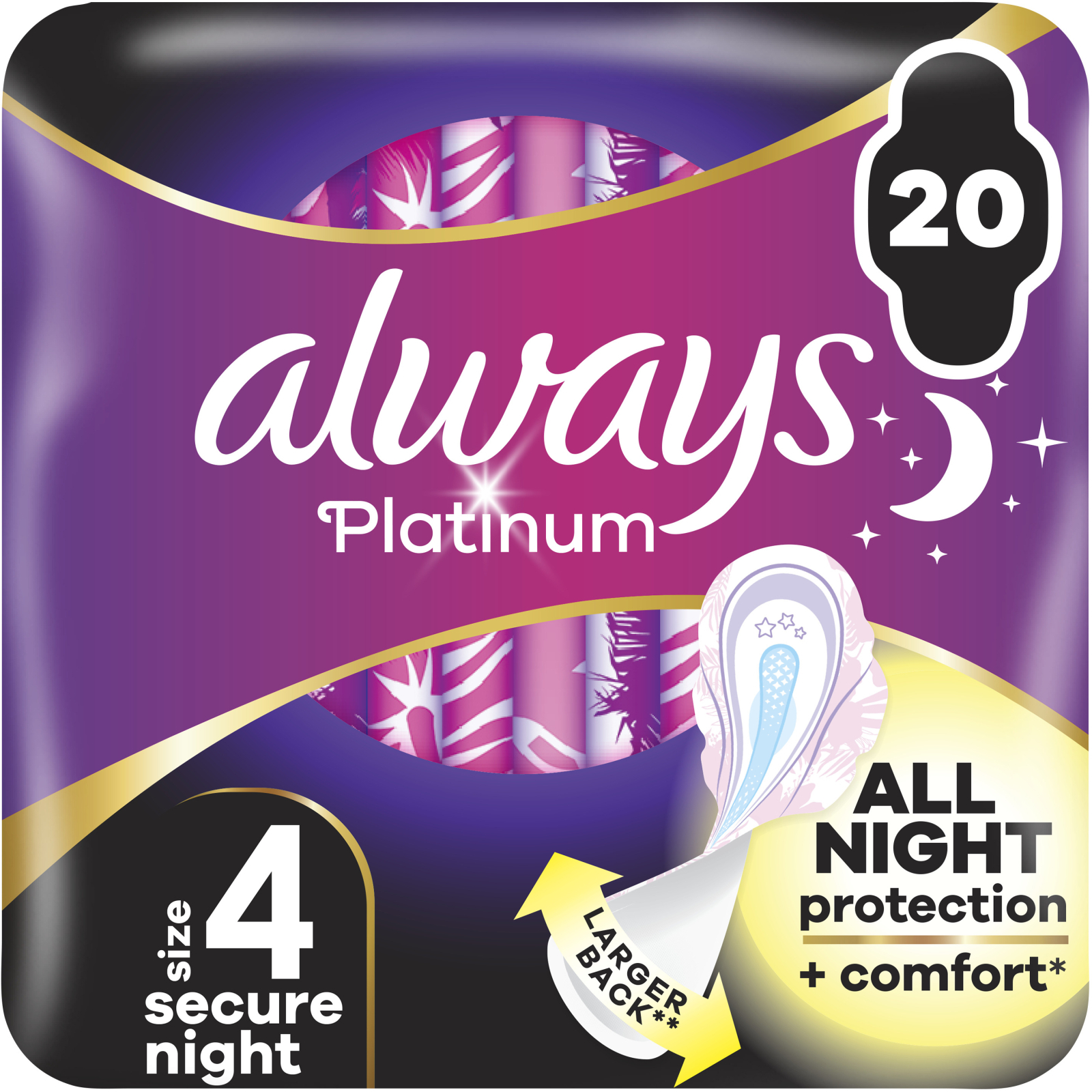 Гигиенические прокладки Always Platinum Secure Night (Размер 4) 10 шт. (8001841449906)