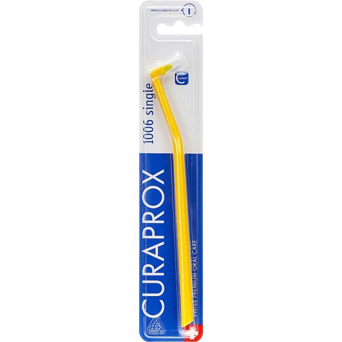 Зубная щетка Curaprox CS 1006 Single & Sulcular 6 мм Монопучковая Желтая (CS 1006-12)