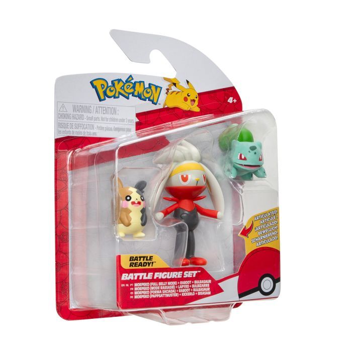 Фігурка Pokemon набір W18 - Морпеко, Бульбазавр, Рабут (PKW3055) зображення 2