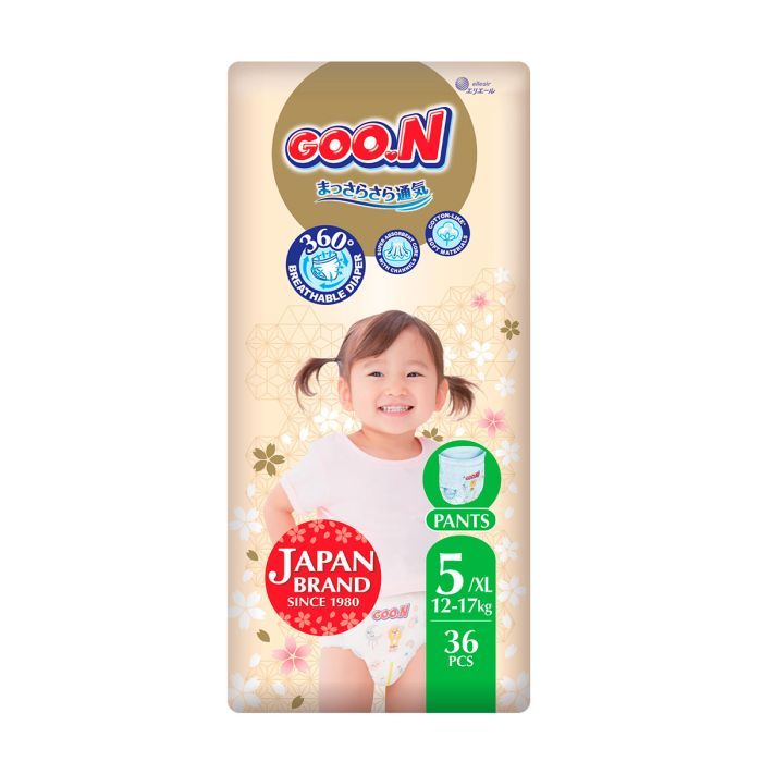Подгузники GOO.N Premium Soft Трусики 12-17 кг Размер 5 XL 36 шт (F1010101-158)