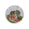 Серветка на стіл Прованс Великодня гобеленова кругла Галявина Зайчиха з зайчатами D-35 (034339)