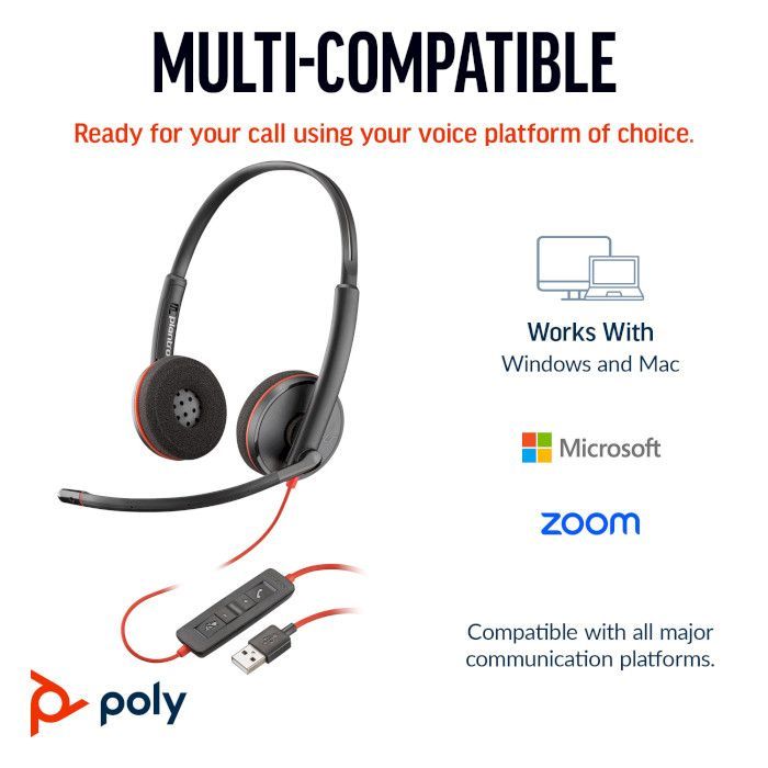 Наушники Poly Blackwire 3220 USB-A/C (8X228AA) изображение 5